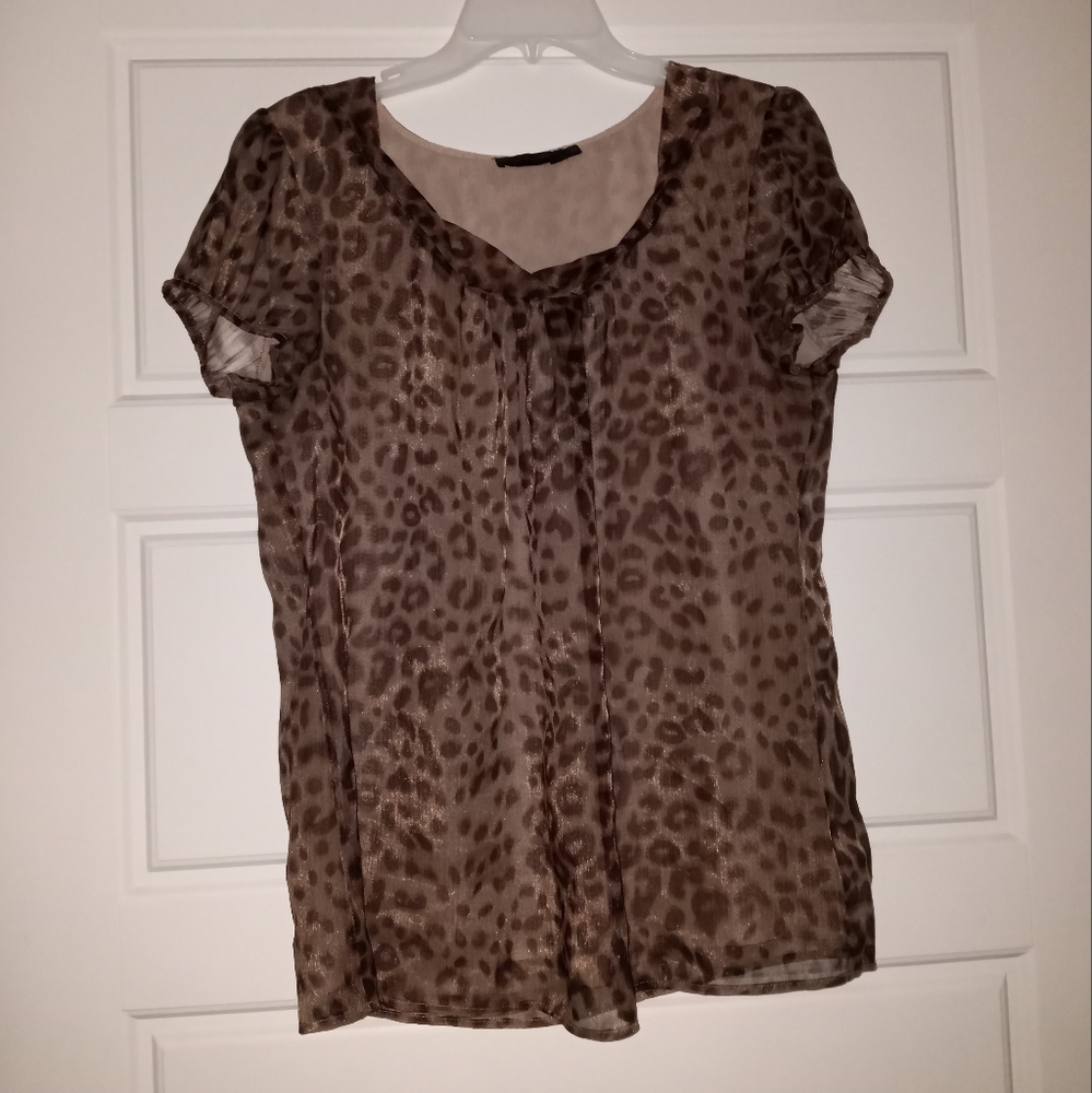 The limited leopard print blouse size large